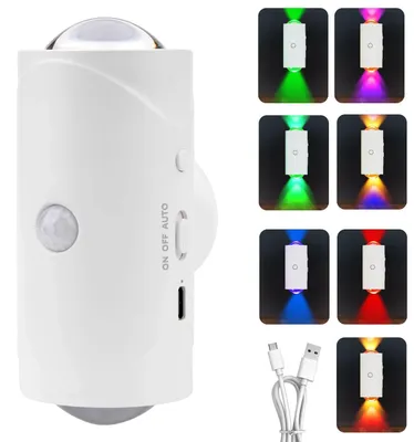 Obrázek produktu pro Inteligentní LED noční lampička s pohybovým senzorem, RGB podsvícení a stmívatelná