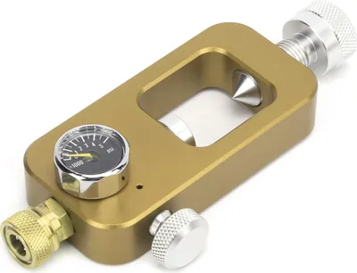 Produktbild von DIDEEP Tauchadapter für Tauchausrüstung, große Flasche auf kleines 8-mm-Manometer, 0,5 l, 1 l, goldfarben