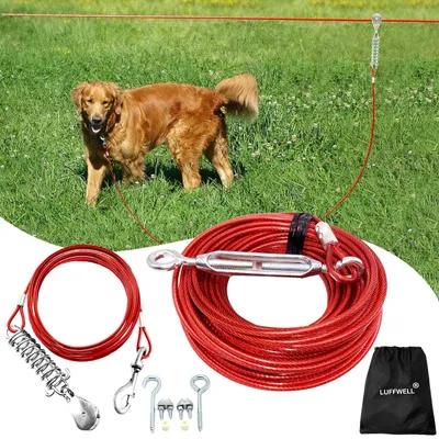Imagen del producto de Sistema de correa para perros de 30 metros, con una sección de correa de 4,5 metros, ideal para perros grandes