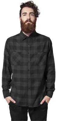 Immagine prodotto di Urban Classics Uomo - Camicia di flanella a scacchi blu/cha - M