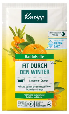 Image de Cristaux de bain Kneipp En forme tout l'hiver à l'argousier et à l'orange 60g