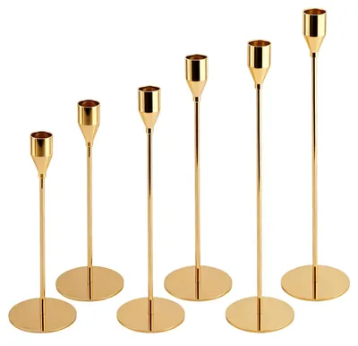 Immagine prodotto di Set di 6 portacandele dorati per la decorazione della tavola