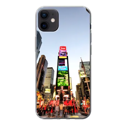 Produktbild von MuchoWow® Handyhülle Schutzhülle Hülle für iPhone 12 mini New York - Nacht - Platz Silikon Softcase Handy Hülle - Bild