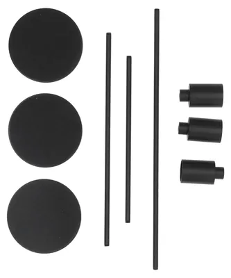 Produktbild von 3er-Set schwarze Kerzenständer, mattschwarzes Metall, Schmiedeeisen, konisch, hoch, Hochzeitsdekoration