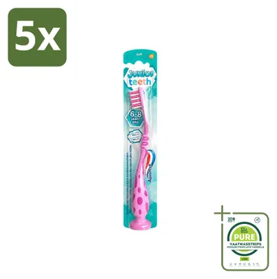 Produktbild von 5 x Aquafresh Junior Tandenborstel - 6-8 Jahre - Großpackung - 5 Stücke