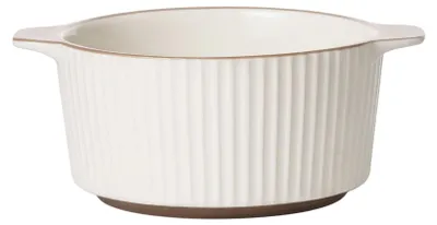 Obrázok produktu pre Keramická zapekacia misa Gusto, priemer 18,5 cm – piesková matná s hnedou linkou, Clay