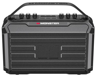Image de Haut-parleur Bluetooth portable - Puissance de 80 W - Batterie 4000 mAh - Entrée AUX, USB, lecteur de cartes TF - Noir