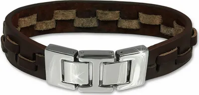 Produktbild von SilberDream Armband Leder Armschmuck braun Zierkordeln Herren Männer LAP002B