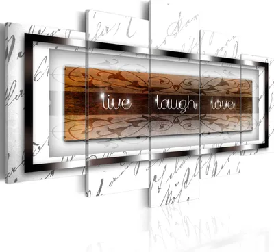 Produktbild von Modernes Wandbild 020115-82 (150x75) - 5 Teilig Bilder Fotografie auf Vlies Leinwand Foto Bild Dekoration Wand Bilder Kunstdruck Blumen Abstrakt