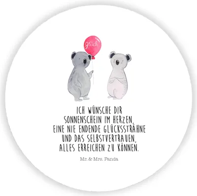 Produktbild von Mr. & Mrs. Panda magnet Koala Luftballon - Weiß - Geschenk, Kühlschrankmagnet, für kühlschrank, Party, pinnwand, Geburtstag, magnettafel, pinwand