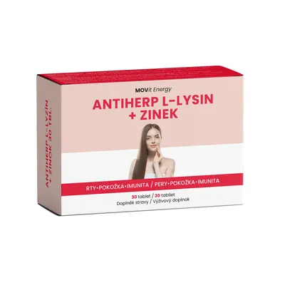 Productafbeelding van MOVit AntiHerp L-Lysine + Zink, 30 tabletten.