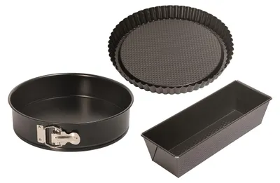 Backformen-Set, 3-teilig, antihaftbeschichtet, 26–30 cm