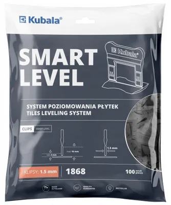 Produktbild von Kubala Fliesen-Nivellierclips 1,5 mm, 100 Stück, Nivelliersystem für Wand- und Bodenfliesen
