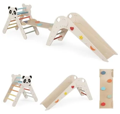 Obrázek produktu pro Dřevěná Montessori lezecká sada s motivem pandy