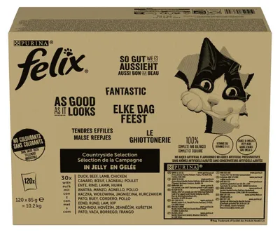 Produktbild von PURINA Felix Countryside Selection - nassfutter für Katzen - 120x85g