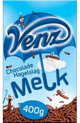 Produktbild von Venz Chocoladehagel Milch 400 g – Feine Vollmilch-Schokoladenstreusel zum Verfeinern