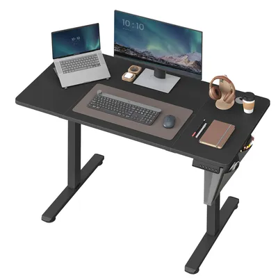 Obrázek produktu pro SONGMICS Výškově nastavitelný stůl elektrický 120 cm 4 výšky černý