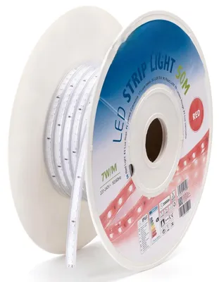 LED-Streifen rot, 50 m, 8 mm, mit integriertem Schaltkreis