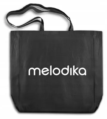Produktbild von Allbag Große Baumwolltasche mit Aufdruck Schwarz 38x42 cm