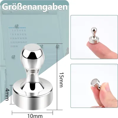 Produktbild von Starke Neodymium-Magnete - Mini-Magnete für Magnettafeln - 50 Stück