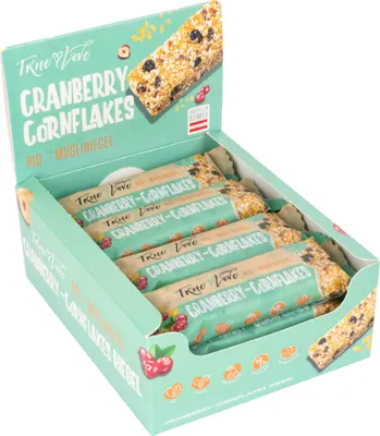 Produktbild von Cranberry-Cornflakes-Riegel 35g - 12er Vorteilspack von True Love
