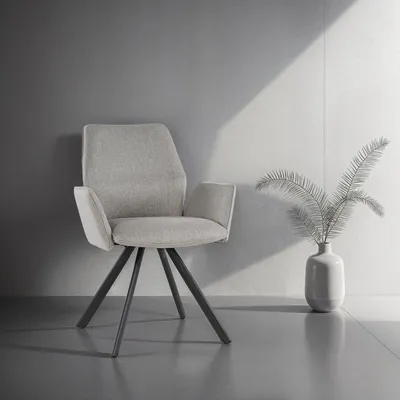 Productafbeelding van Livingfurn Eetkamerstoel Diana Taupe- Set van 2