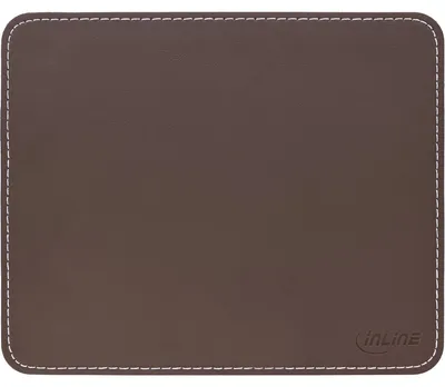 Immagine prodotto di Tappetino per mouse InLine® in Pelle finta premium marrone, 255x220x3 mm