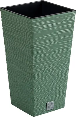 Productafbeelding van Bloempot, plantenbak, model FURU, vierkant, balkonbak, bloempot, groen, 19 liter