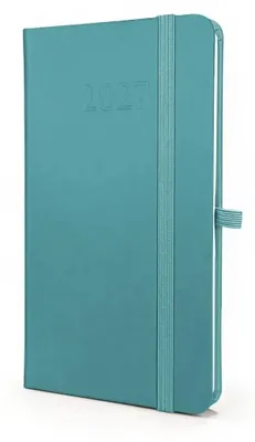 Image de Calendrier 2027, format B6, slim, hebdomadaire, couleur turquoise