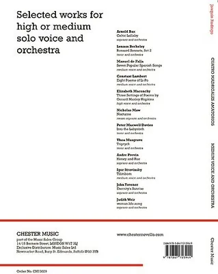 Produktbild von 4 madrigales amatorios for medium voice and orchestra study score