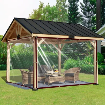 Produktbild von Transparente Abdeckplane mit Ösen - Wasserdicht 3x3m für Gartenmöbel, Pflanzen und Gewächshaus