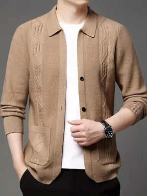Productafbeelding van Currero Cardigan Heren Beige XXL