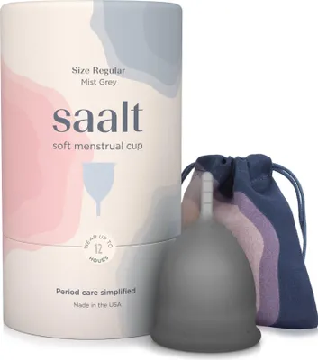 Produktbild von Saalt Soft Menstruationstasse Grau, Normale Größe