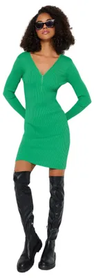 Produktbild von TRENDYOL Damen Gerade Mini Lange Ärmel Tag Nacht Schlank Kleid
