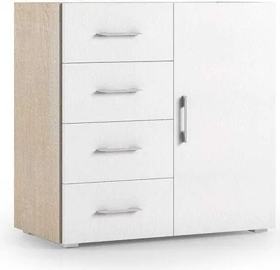 Immagine prodotto di Mobile multiuso rovere con cassetti ed anta bianca