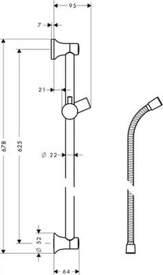 Produktbild von Hansgrohe Unica, 0,65 m