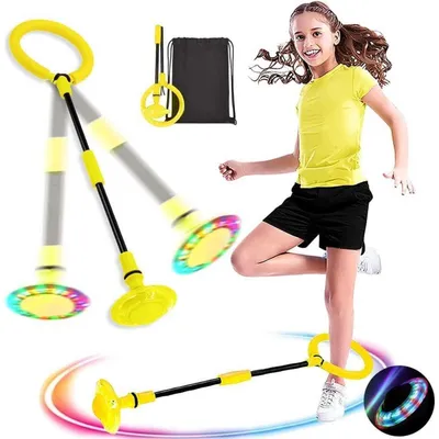 Immagine prodotto di Cerchio elastico con ruota luminosa, pieghevole, lampeggiante, giallo, 62 cm