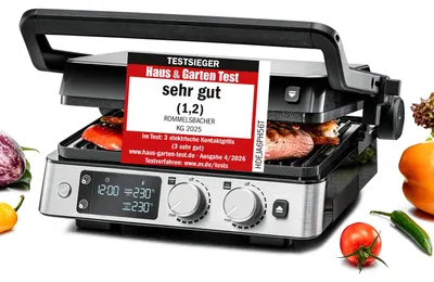 Productafbeelding van Contactgrill KG 2025 (roestvrij staal/zwart, 2.000 watt)