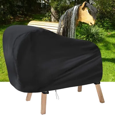 Produktbild von Wasserdichte Abdeckung für Holzpferd - UV-beständig - 420D Oxford - 100 x 130 x 140 cm