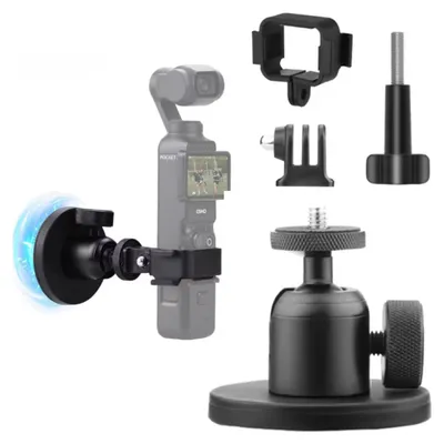 Produktbild von 360°-Magnethalterung mit 1/4-Zoll-GoPro-Gewinde für Action-Kameras, einschließlich DJI Osmo Pocket, Action, GoPro Hero