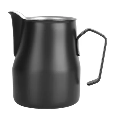 Produktbild von 500ml Edelstahl-Milchaufschäumertasse Kaffeekanne Latte Art für Coffee Shop (Schwarz)