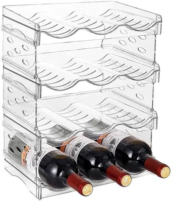 Produktbild von Famanu Flaschenregal Organizer für Kühlschrank und Küche - 4 Stück, 12 Flaschen