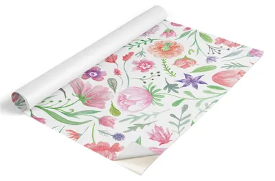 Produktbild von Tulup Möbelfolie - Klebefolie Möbel - Selbstklebende Folie 100x50 cm - Möbelfolie Schrank - Folie für Möbel - Möbelfolie Küche - Wasserdicht - Abwaschbar - Selbstklebend - Luftblasenfrei - Pastellflora