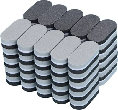 Immagine prodotto di INF Mini lime per unghie in spugna - Nero e grigio (50 pezzi)