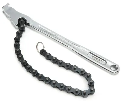 Produktbild von Rohrzange, hohe Härte, polierte Oberfläche, verchromt, aus Chrom-Vanadium-Stahl, Handwerkzeug (30 cm)