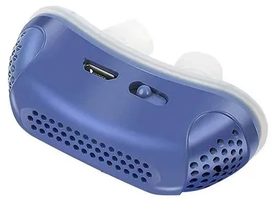 Obrázok produktu pre Prístroj proti chrápaniu, nabíjanie cez USB, elektrická redukcia chrápania, modrá farba