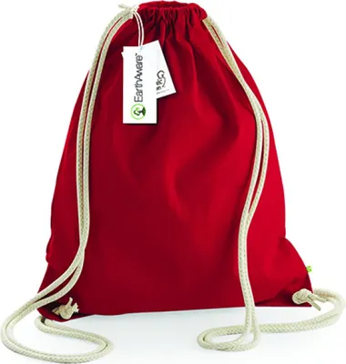 Produktbild von Westford Mill W810 | EarthAware Organic Gymsac / 37 x 47 cm - Farbe: Classic Red - Größe: 37 x 47 cm