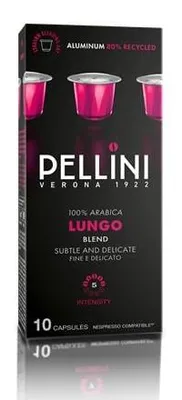 Obrázok produktu pre Kávové kapsule „Lungo“, kompatibilné s Nespresso, 10 ks, PELLINI 329910191