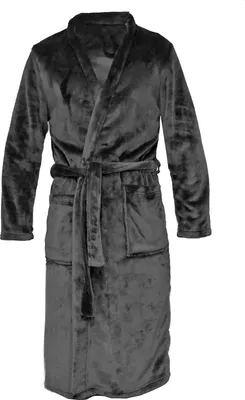 Produktbild von HOMELEVEL Flanell Übergrößen Bademantel Uni für Damen und Herren Morgenmantel Saunamantel Reisebademantel Kuschelig weich Sauna Morgenrock