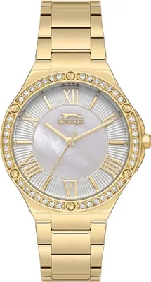 Produktbild von Damenarmbanduhr SLAZENGER SL.09.2225.3.05 in Gold für ein modisches Geschenk